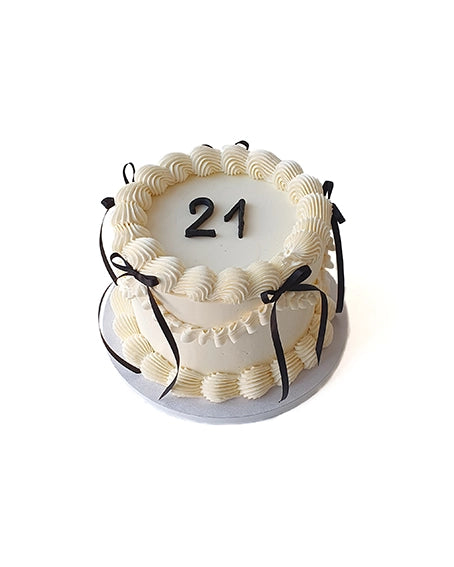 Suesse Freunde Backkurs Vintage Torte weiß